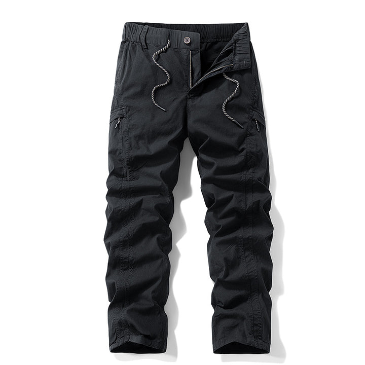 Herren Stretch-Utility-Cargohose mit elastischem Bund und Mehrfachtaschen Drune