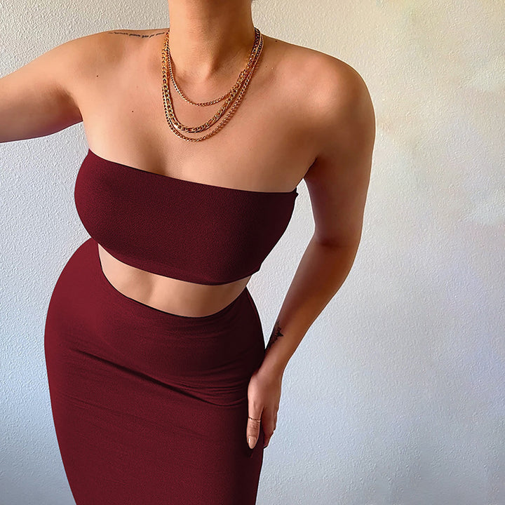Damen Bandeau Oberteil Drune