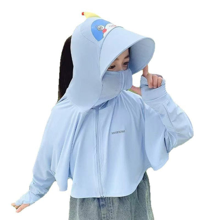 Mädchen Leichte Kapuzenjacke mit Hasenohren Drune