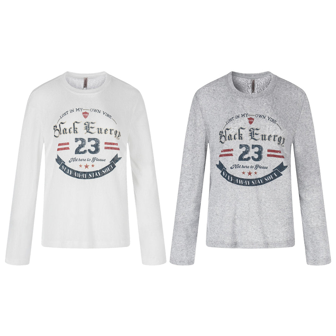 Unisex Langarm-Sweatshirt mit Vintage-Print und Rundhalsausschnitt Drune