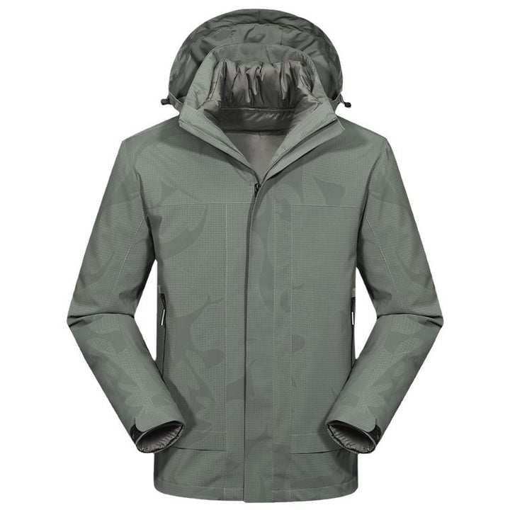 Herren Wasserdichte Outdoorjacke mit Kapuze und atmungsaktivem Ripstop-Material Drune