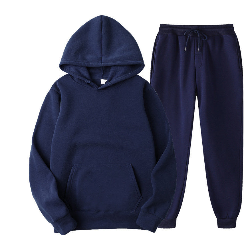 Unisex nan gemütliches Hoodie-Jogginganzug-Set mit Kängurutasche, elastischem Tunnelzugbund und gerippten Bündchen Drune