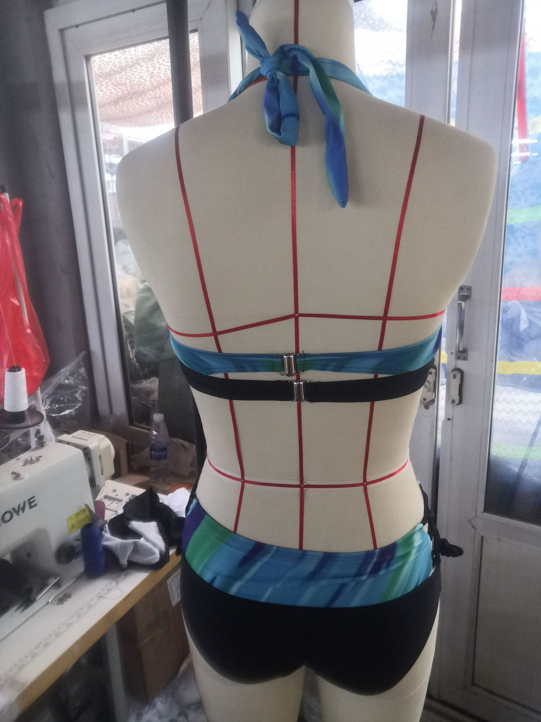 Damen Sportliches Bikini-Set mit verstellbaren Trägern und modischem Farbdesign Drune