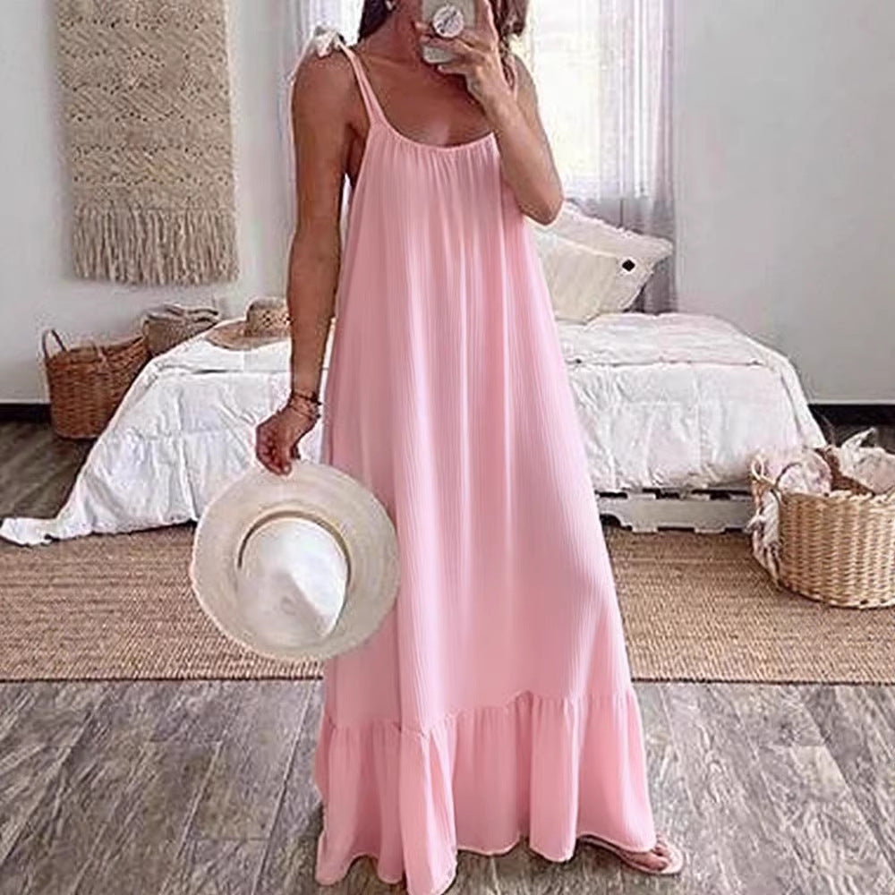Damen Maxikleid mit trägerlosem Design Drune