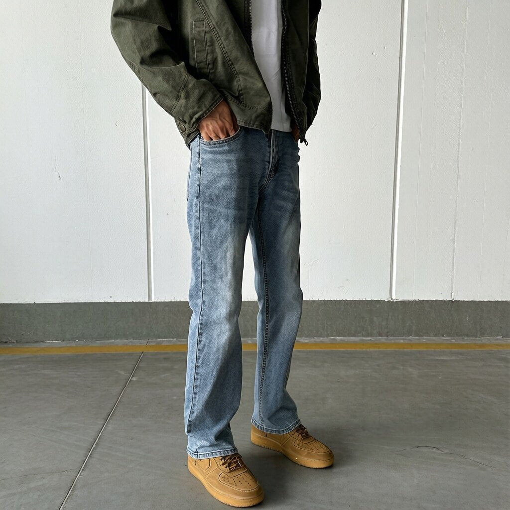 Herren Klassische Jeanshose Drune