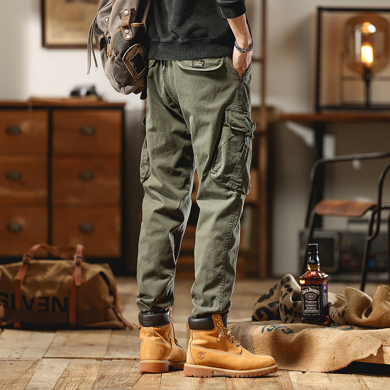 Herren Cargo-Joggerhose mit Multifunktions-Taschen und elastischem Saum Drune