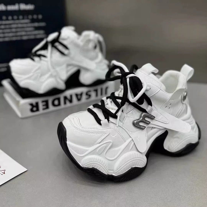 Damen Trendige Chunky Sneakers mit atmungsaktiver Mesh-Oberfläche und innovativer Dämpfung Drune