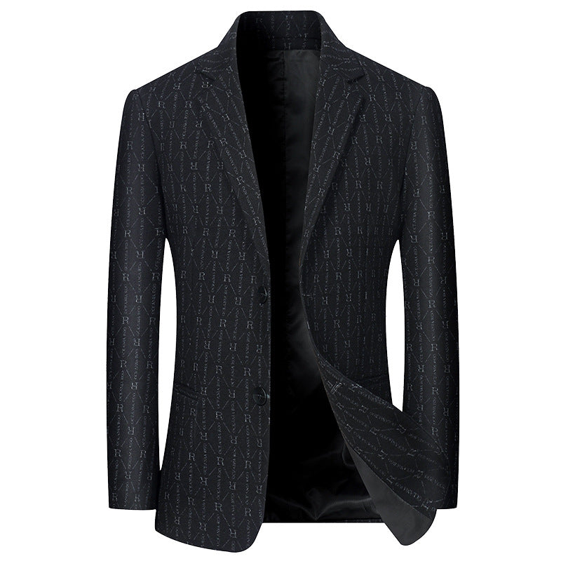 Herren Modernes Einreihiges City-Blazer mit aufgesetzten Taschen und leichter Halbfütterung Drune