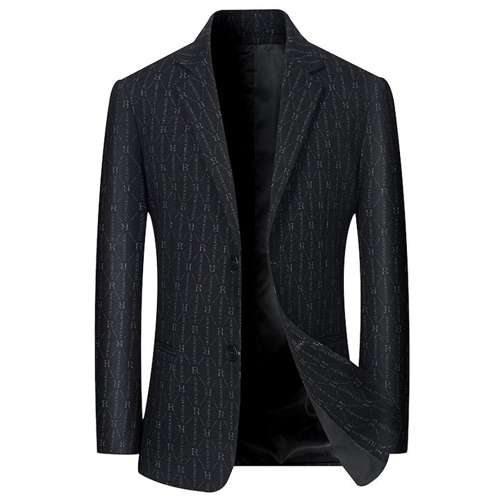 Herren Modernes Einreihiges City-Blazer mit aufgesetzten Taschen und leichter Halbfütterung Drune