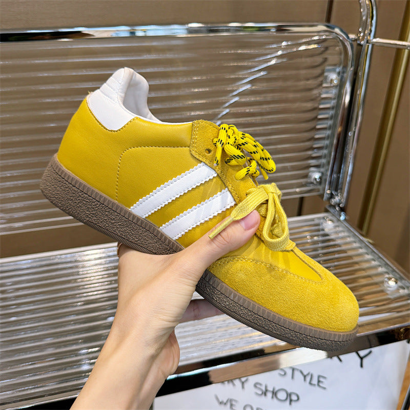 Damen Sportliche Sneakers aus hochwertigem Veloursleder mit rutschfester Sohle Drune