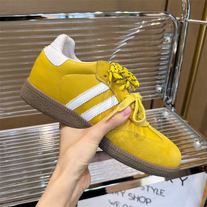 Damen Sportliche Sneakers aus hochwertigem Veloursleder mit rutschfester Sohle Drune