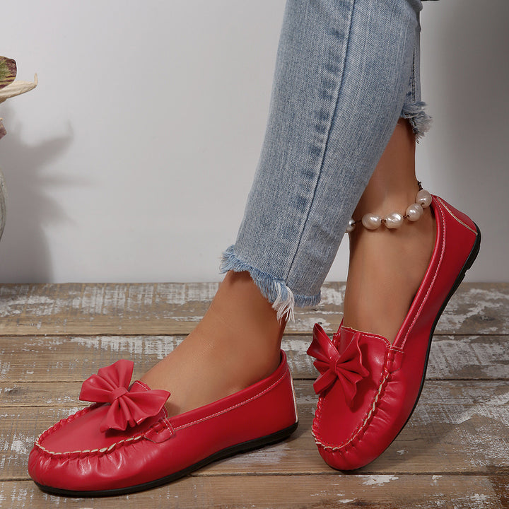 Damen Bequeme Mokassins mit Schleifen-Detail Drune