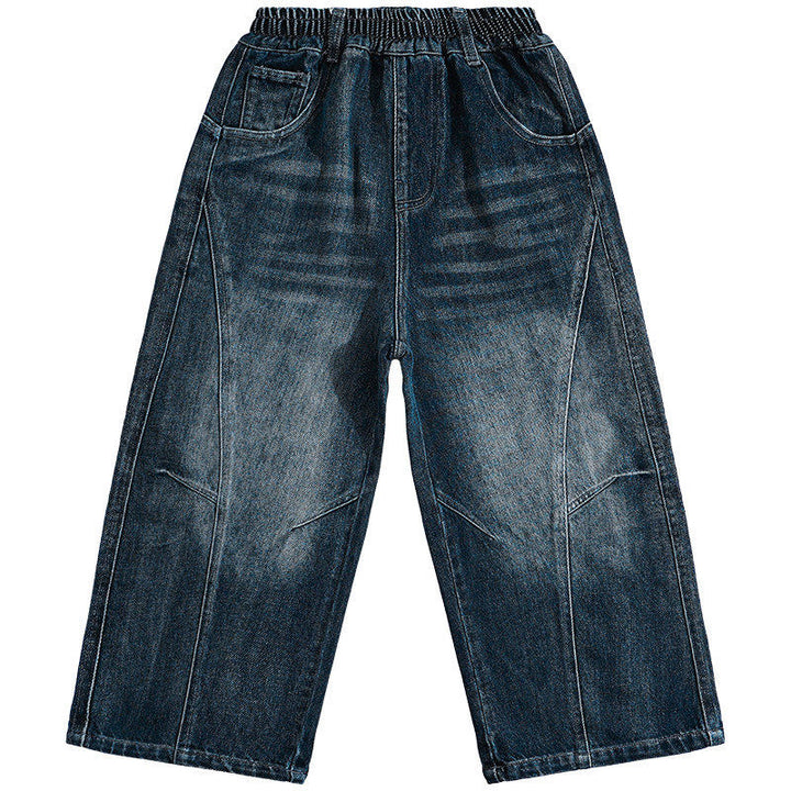 Unisex weit geschnittene Denim-Hose mit lässiger Passform Drune