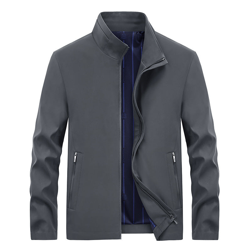 Herren Urbaner Softshell-Übergangsblouson mit Stehkragen, verdecktem Reißverschluss & feinem Innenfutter Drune