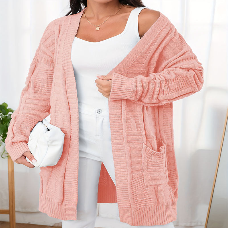 Damen Strickjacke mit strukturiertem Muster und praktischen Taschen Drune