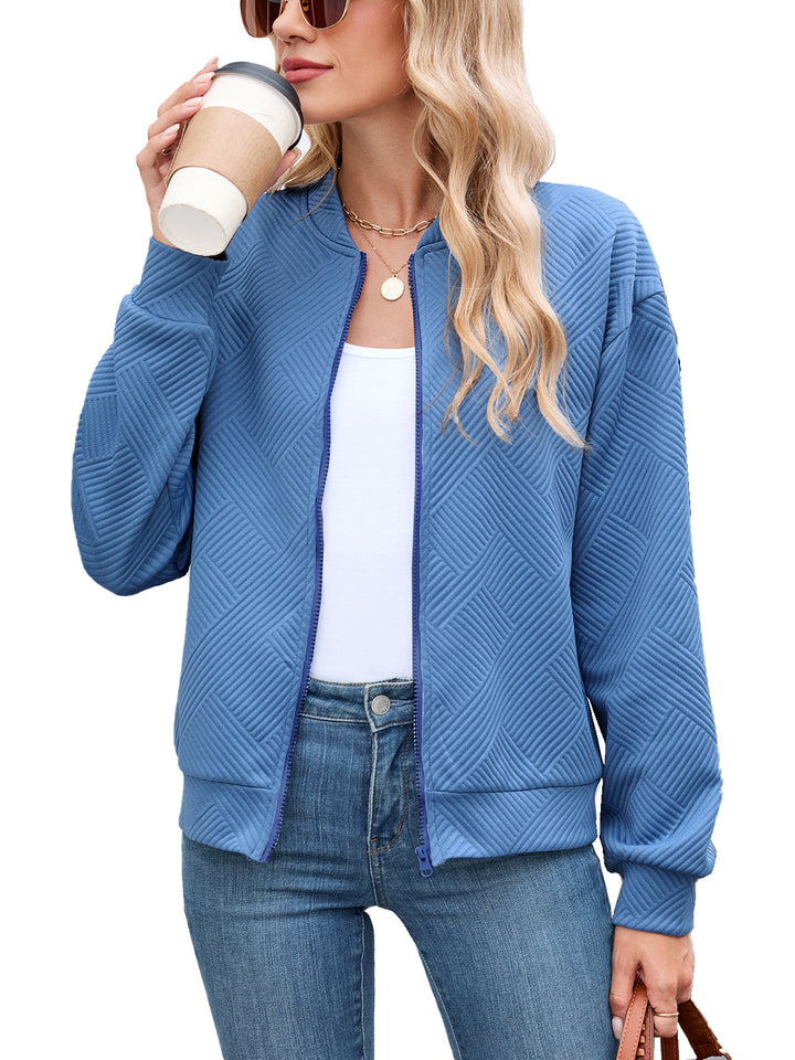 Damen Sportliche Bomberjacke mit strukturiertem Design Drune