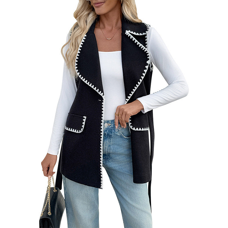 Damen Eleganter Wickel-Cardigan mit Gürtel Drune