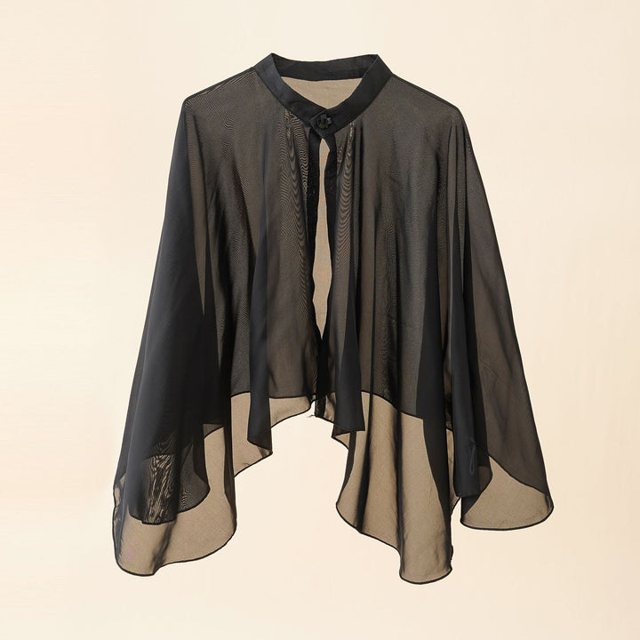 Damen Luftiger Chiffon-Kimono mit weit ausgestellten Ärmeln Drune