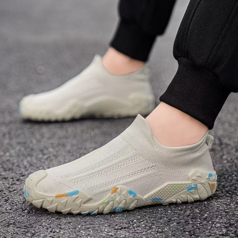 Herren Elastischer Strick-Fußschuh mit rutschfester, gemusterter Profilsohle Drune