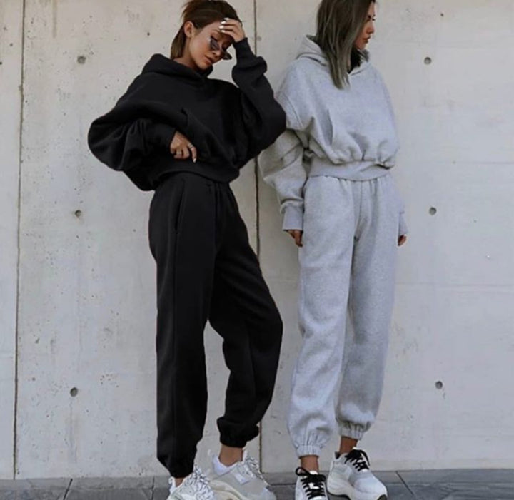 Damen lässiges Sweatshirt und Jogginghose-Set Drune