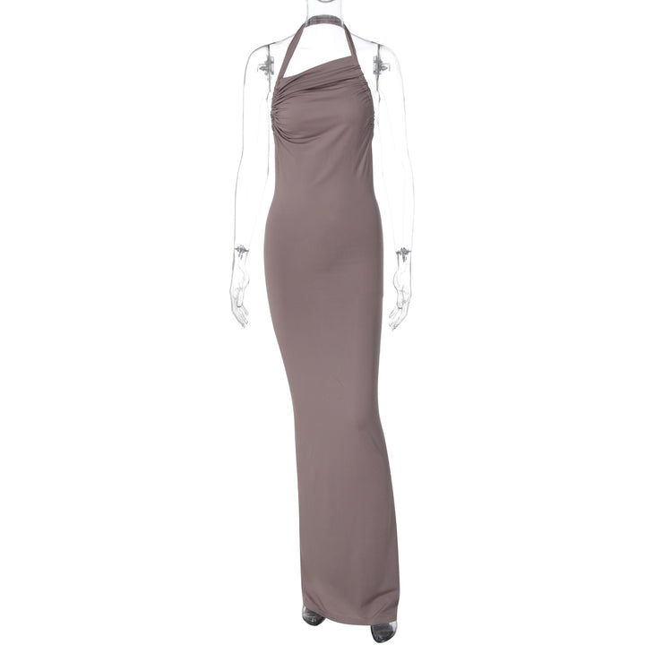 Damen trägerloses Maxikleid mit elegantem Drapé Drune