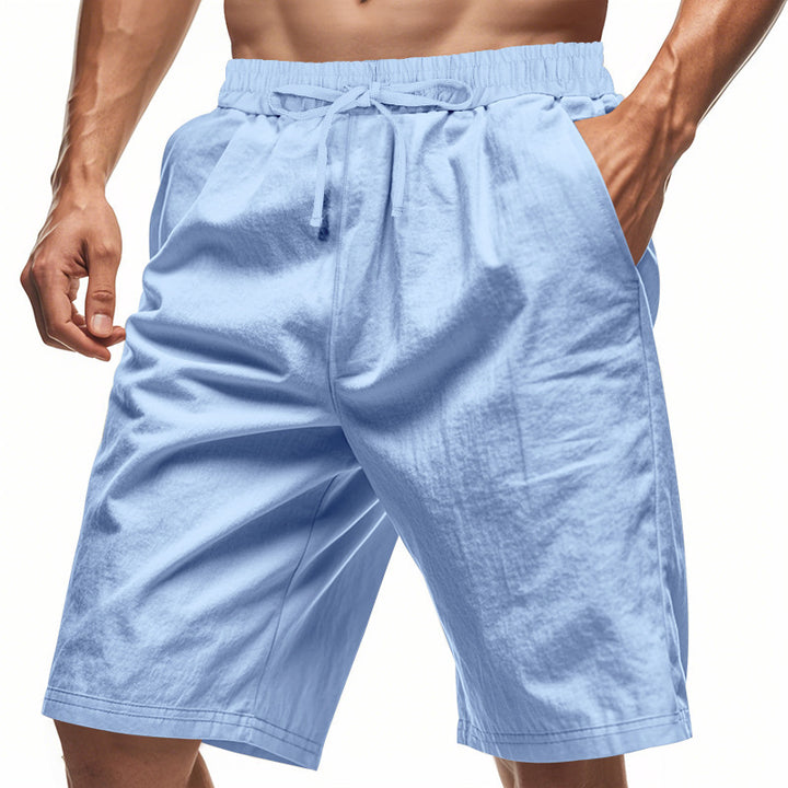 Herren nan lässige Baumwollmix Freizeitshorts mit elastischem Bund und Seitentaschen Drune