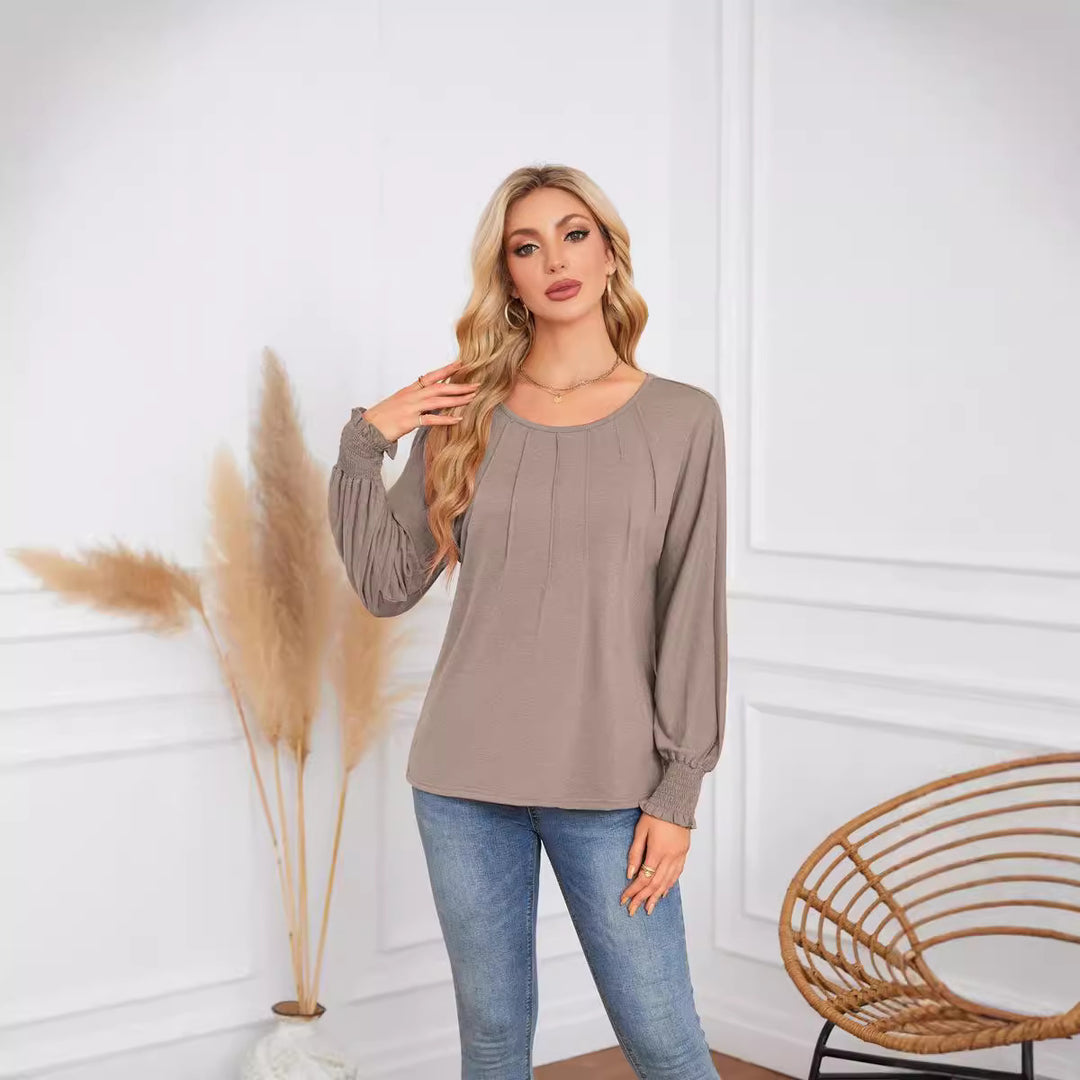 Damen Elegantes und lässiges Longsleeve-Shirt Drune