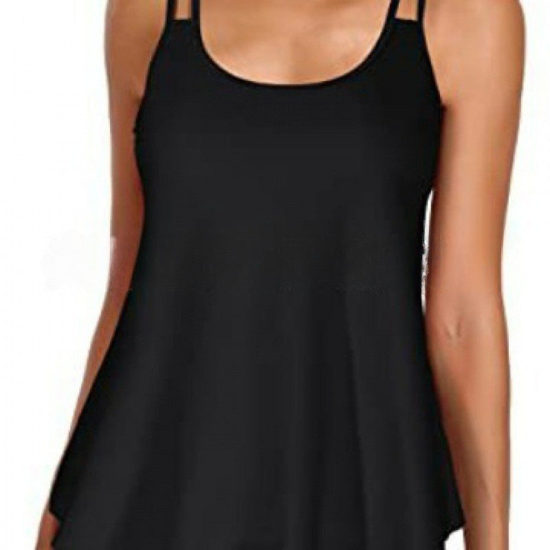 Damen Sportliches Tankini-Set mit bequemem Shorts und verstellbaren Trägern Drune