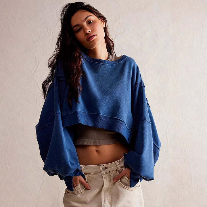 Damen lässiger Oversized Pullover Drune