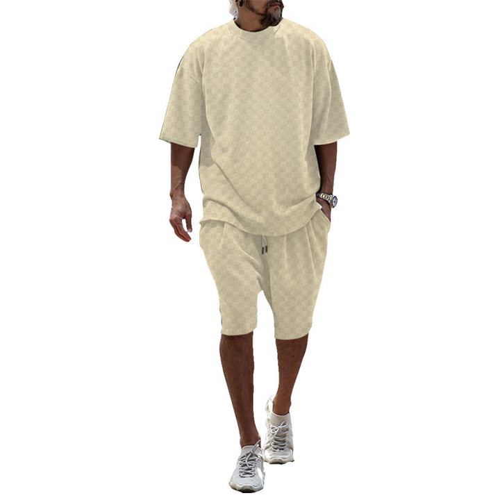 Herren komfortables Sommer-Set mit Übersize-T-Shirt und Shorts Drune