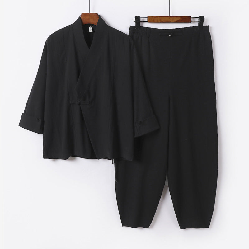 Herren Kimono-Jacken- und Haremshosen-Set Drune