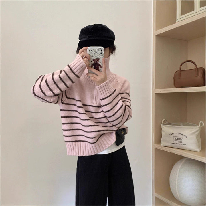Damen Gemusterter Oversized Pullover Drune
