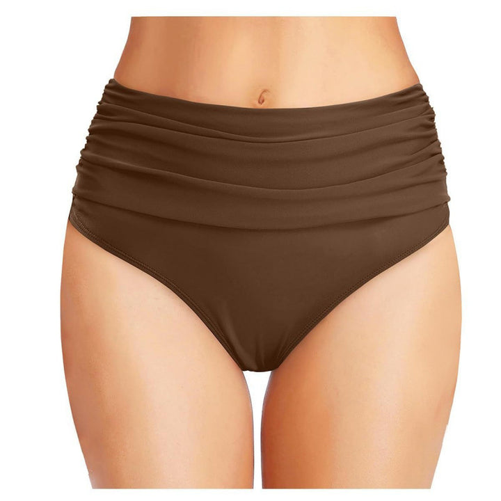 Damen Hochgeschnittene Bikinihose mit eleganter Raffung Drune