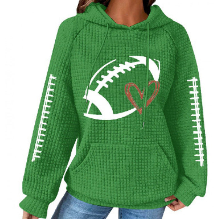Damen Bequemer Kapuzenpullover mit Herzmotiv Drune