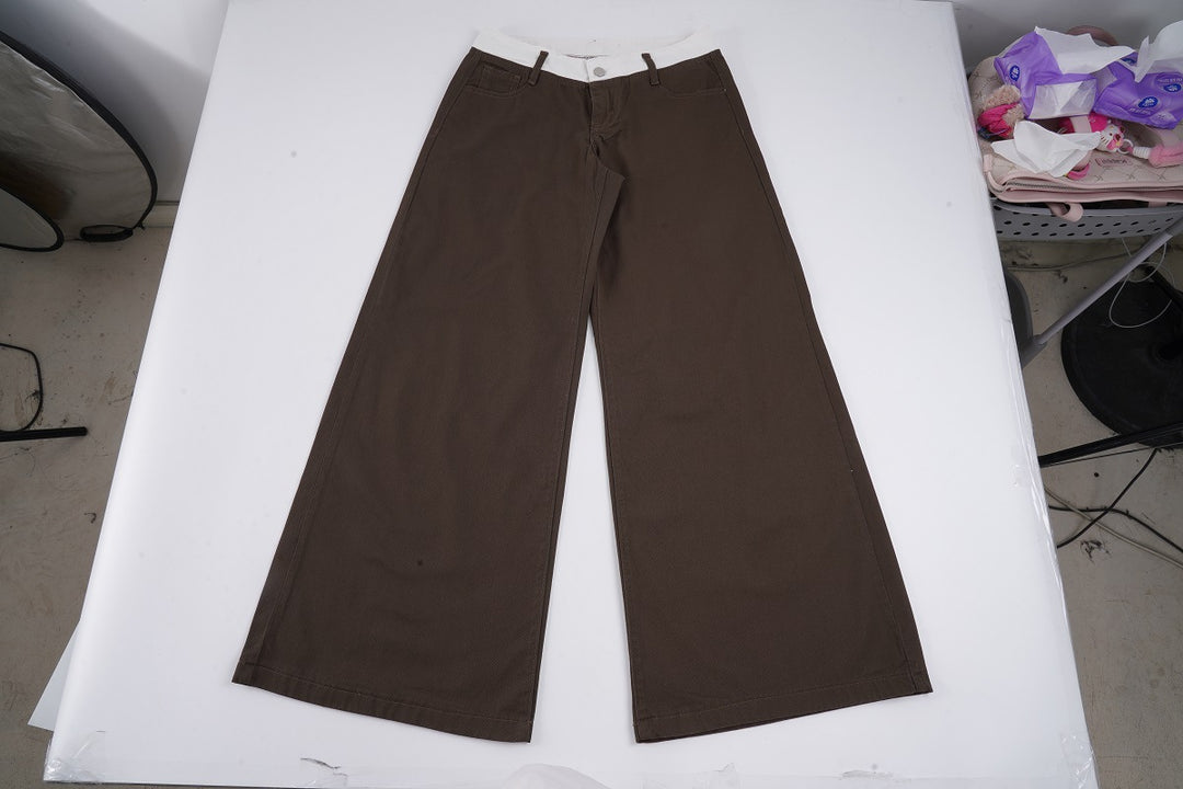 Damen Cargo-Hose im lässigen Stil mit praktischen Seitentaschen und weitem Bein Drune