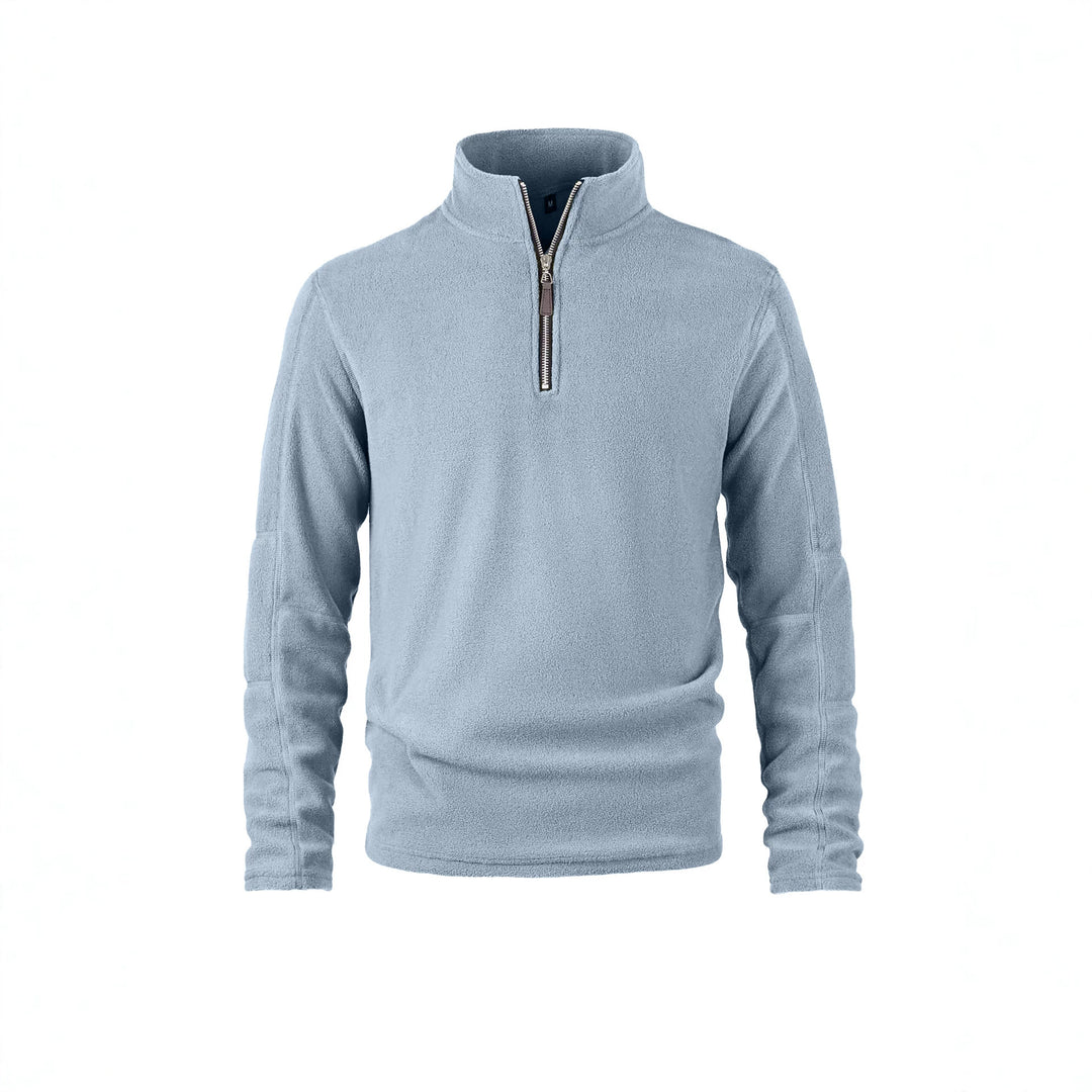Herren Fleecepullover mit halbem Reißverschluss und Stehkragen Drune