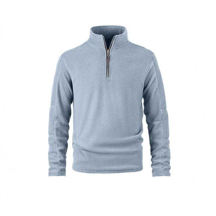 Herren Fleecepullover mit halbem Reißverschluss und Stehkragen Drune