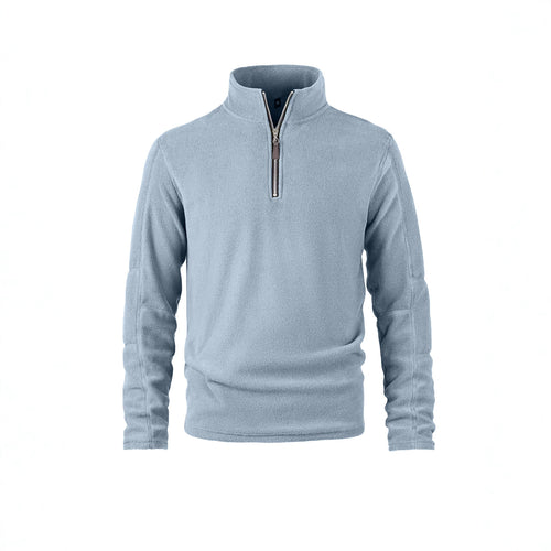 Herren Fleecepullover mit halbem Reißverschluss und Stehkragen Drune