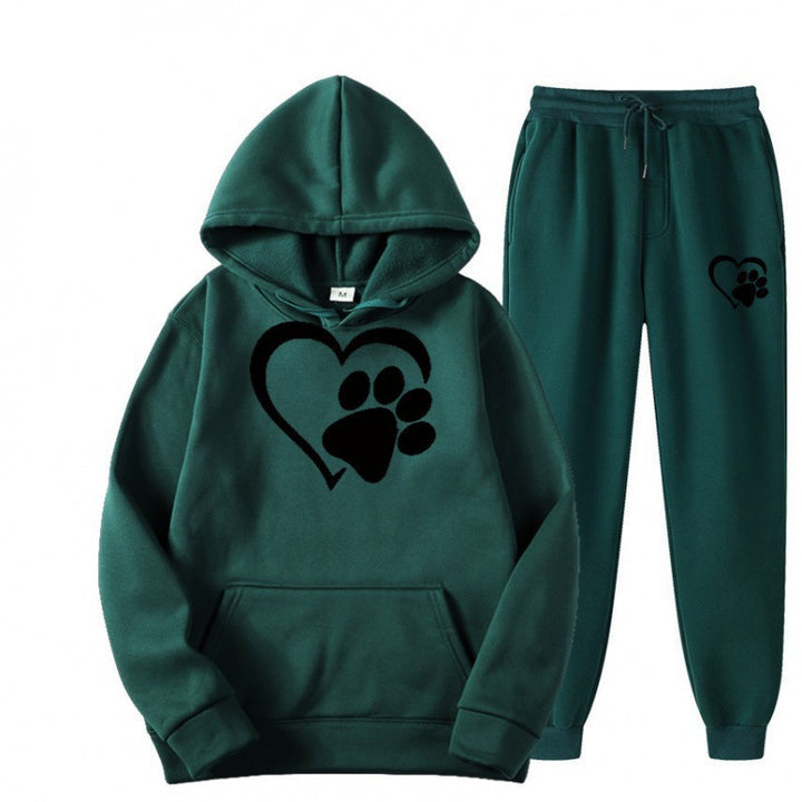 Damen Kuscheliger Hoodie und Jogginghose Set Drune