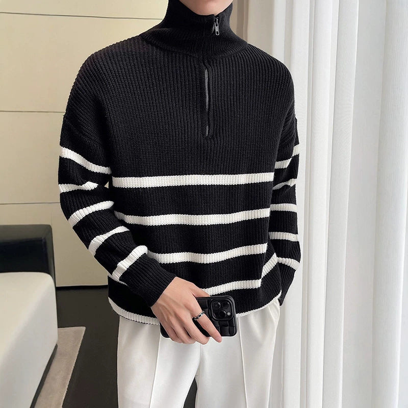 Damen Oversized Pullover mit Reißverschluss Drune