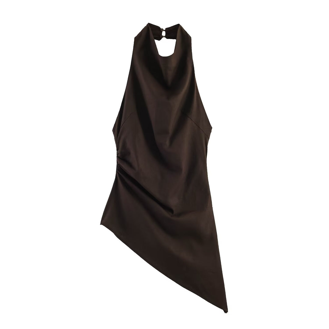Damen asymmetrisches Kleid mit hochwertigem Material Drune