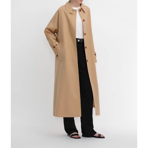 Damen Elegante lange Trenchcoat Drune