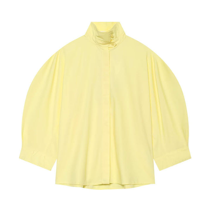 Damen Oversize-Bluse mit Stehkragen und Kimonoärmeln Drune