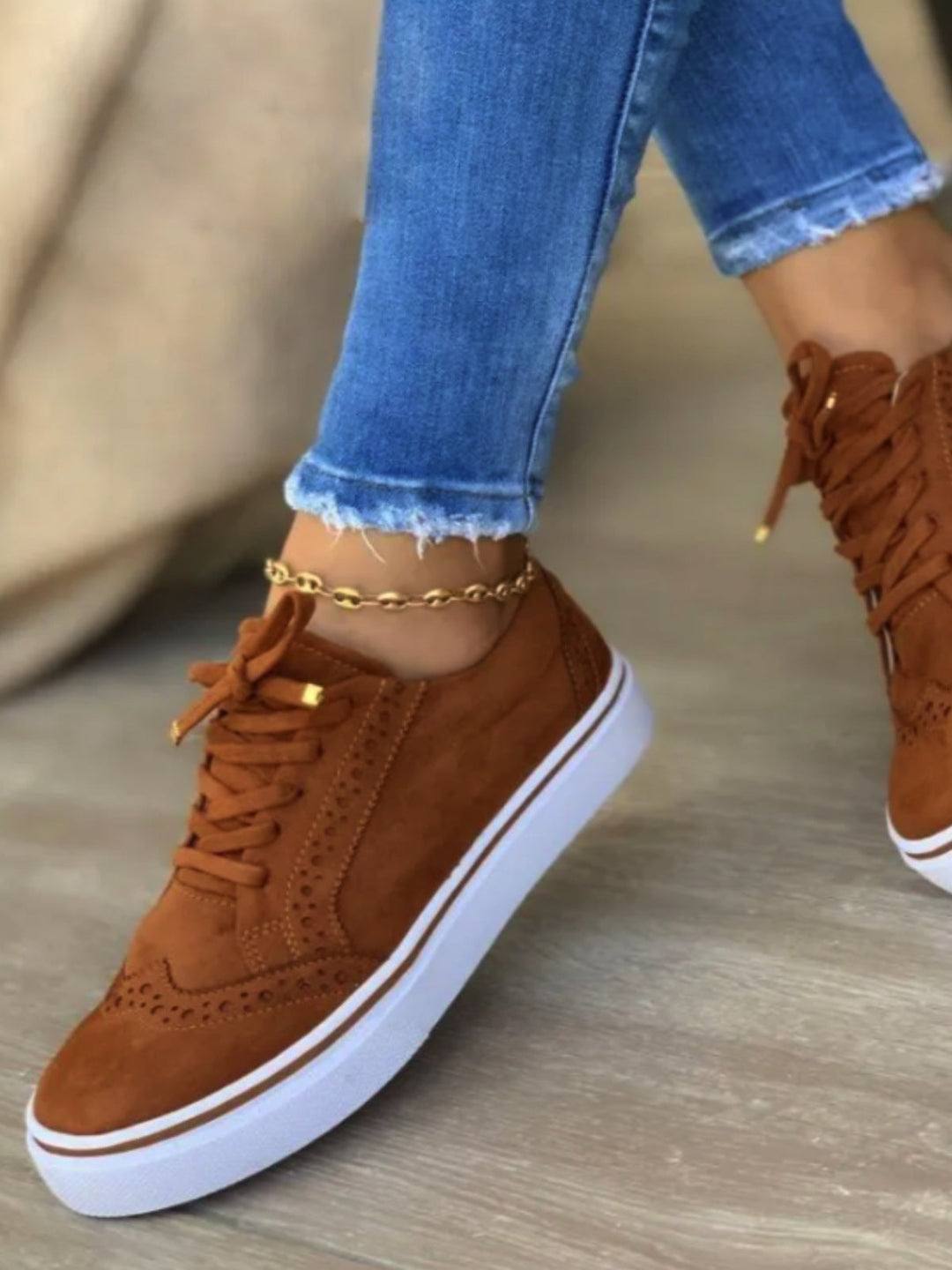 Damen Sneaker mit modischem Textilobermaterial und dämpfender Sohle Drune