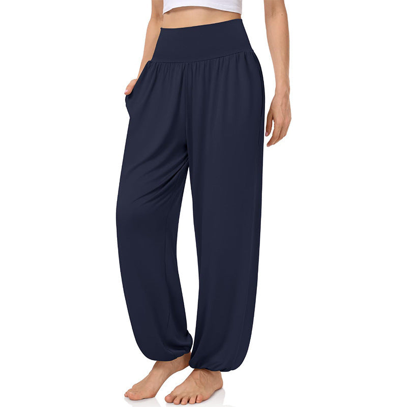 Damen Weite Freizeithose mit elastischem Bund und praktischen Seitentaschen Drune