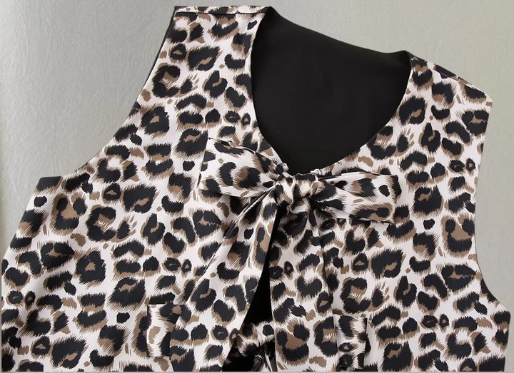 Damen Weite Leoprint-Hosen Drune