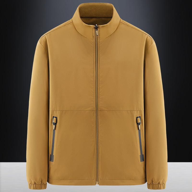 Herren Minimalistische technische Allwetter-Softshelljacke mit Stehkragen und wasserabweisenden Reißverschlüssen Drune