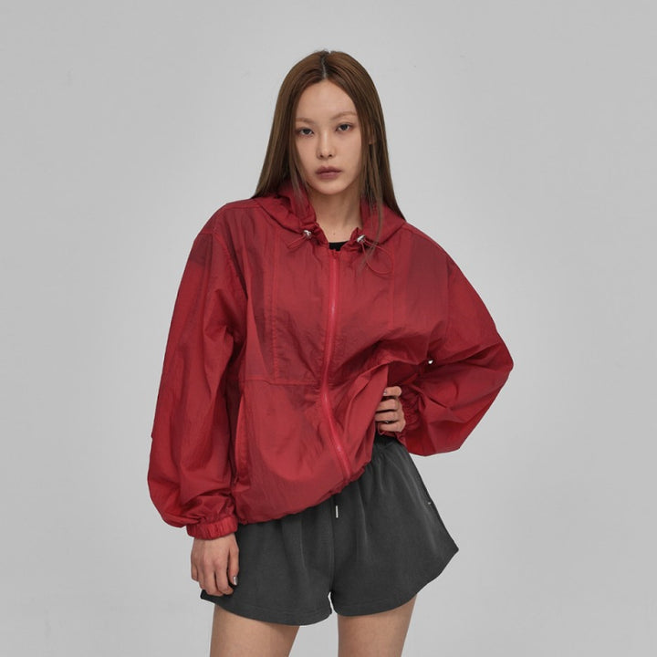 Damen bequeme und funktionale Übergangsjacke mit Kapuze Drune