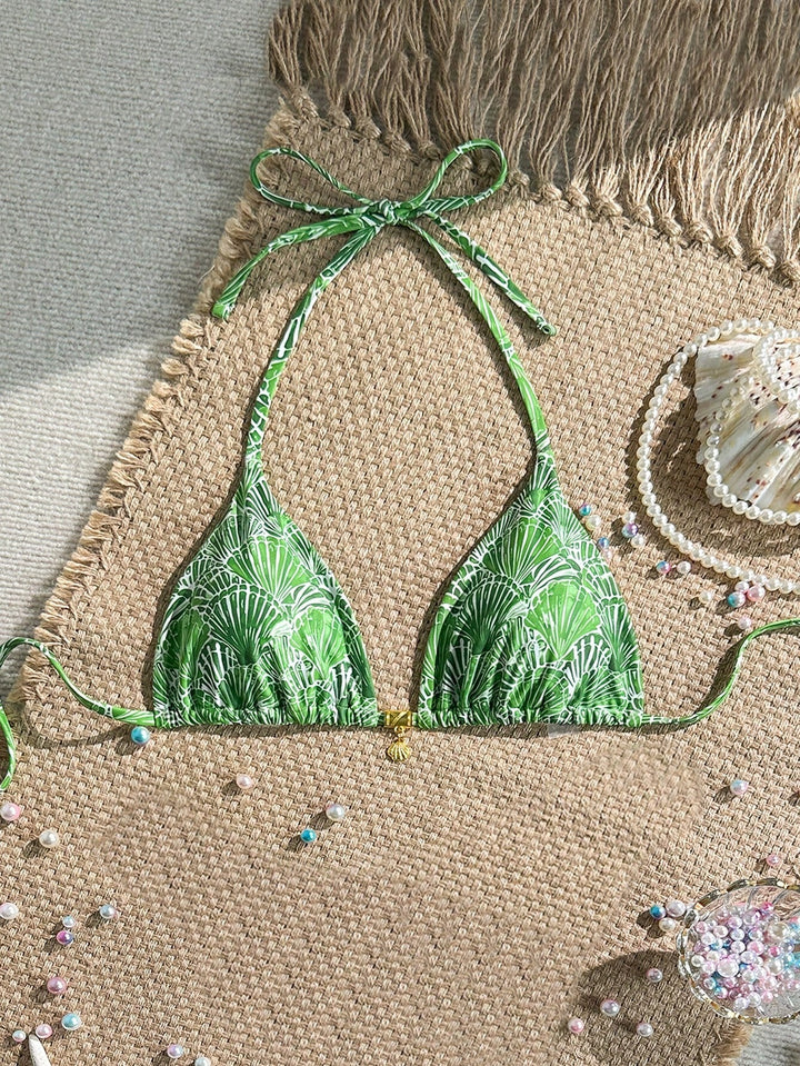 Damen Triangel-Bikinioberteil mit Rüschen Drune