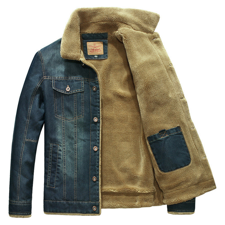 Herren Denimjacke mit kuscheligem Fleecefutter Drune